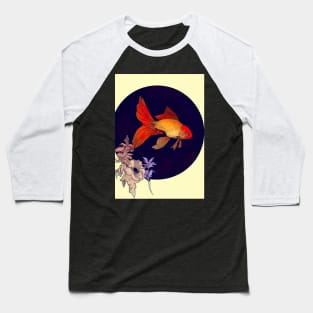 Japanese Goldfish Baseball T-Shirt